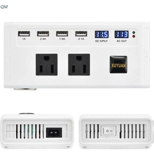 13MF 200W Car Power Inverter DC 12V to AC 110V/220V Voltage Converter Short Circuit Automatic Protection Auto USB Inverter