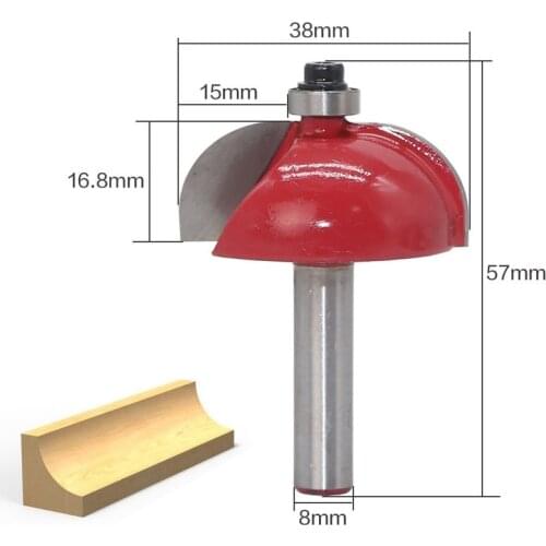1PCS 8MM Shank Wood Router Bit Straight end Mill Trimmer Cleaning Flush Trim Corner Round Cove Box Bits Tools Milling Cutter