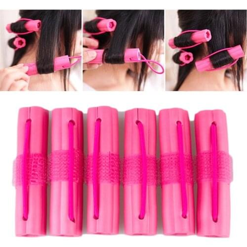 New Fashion 6pcs Sleeping Magic Sponge Hair Curler DIY Flower type Soft Hair Curler Curlers Twist Hairdresser Tool