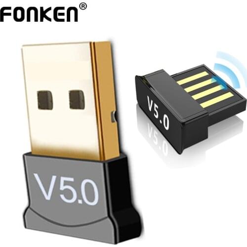 FONKEN Mini Bluetooth Adapter V5.0 USB Dongle BT 5.0 Aux Wireless Bluetooth Adapt TV Printer Keyboard PC Tablet Headphone Receiv