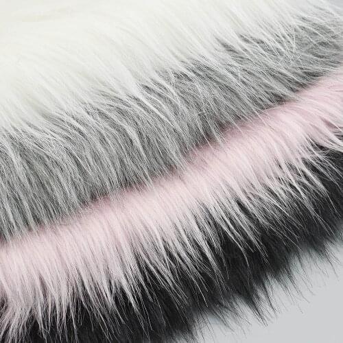 50x80cm Soft Imitation Fox Fur Long Pile Clothing Plush Fabric Diy Artificial Fabric Home Textile Sewing Materials