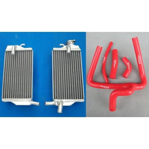 New aluminum universal radiator & red hose for fit Honda CR250 CR250R CR 250 CR 250R 02 03 04 2002 2003 2004