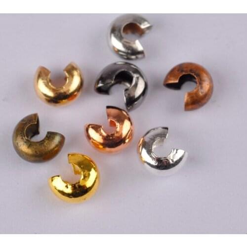 Wholesale 1000Pcs Crimp Beads End Caps Cord String End Beads Positioning Clips Beads Jewelry Making Supplies