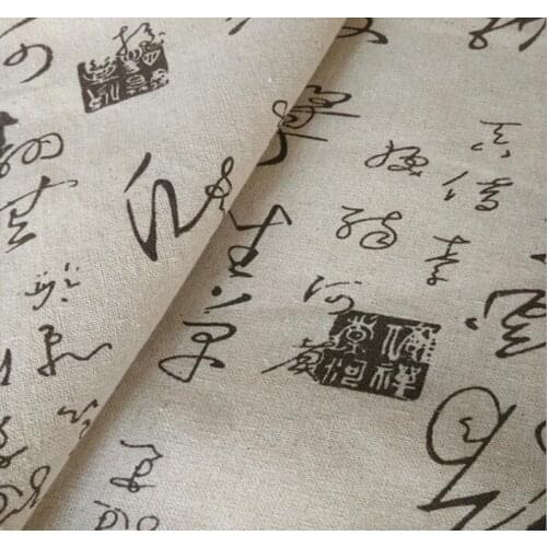 150cm X 50cm wholesale cotton linen printed fabric for luggage/sofa/tablecloth/decorative cloth