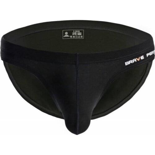 Wholesale mens underwear mens briefs elastic cotton pure color simple u convex bag sexy briefs