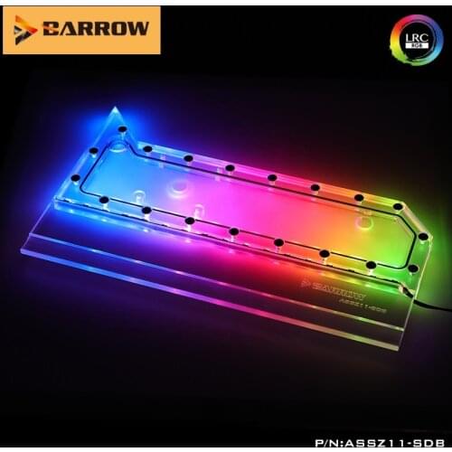 Barrow Water Cooling Distro Plate for ASUS Z11 Cabinet, Acrylic 5V RGB Reservoir,Custom Liquid Cooling Water Tank ,ASSZ11-SDB