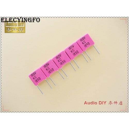 10PCS/50PCS KC1850 Series 820pF 160V 160v820pf 5% Film Capacitor 0.82nF 821