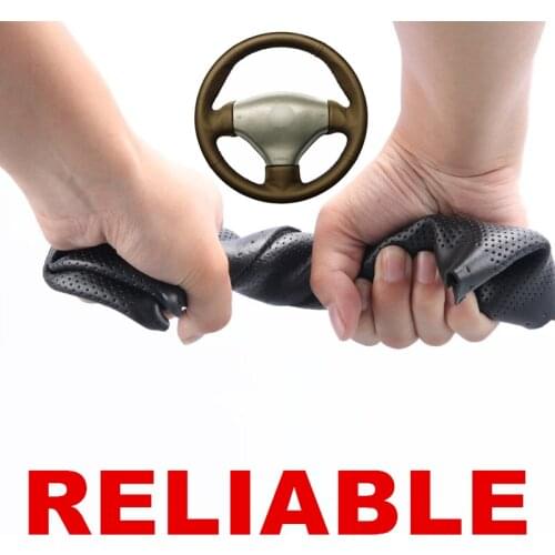 Hand stitched Black PU Artificial Leather Car Steering Wheel Covers for Peugeot 206 1998-2005 206 SW 2003-2005 206