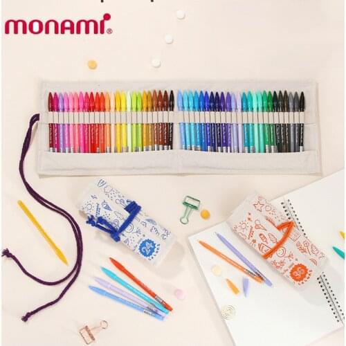 Monami Plus Pen 3000 24/36/48 Watercolor Pen Korean Stationery Art Marker Diary DIY Supplies Gift Writing Drawing