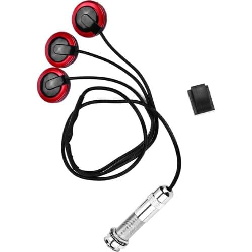 Self-adhesive Piezo Transducer Microphone Pickup with Endpin Jack for Guitar Ukulele Violin