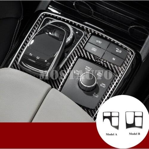 For Benz ML W166 2012-2015 GL X166 Carbon Fiber Center Console Gear Box Cover 2013-2015 1pcs Car Accessories Interior Car Decor