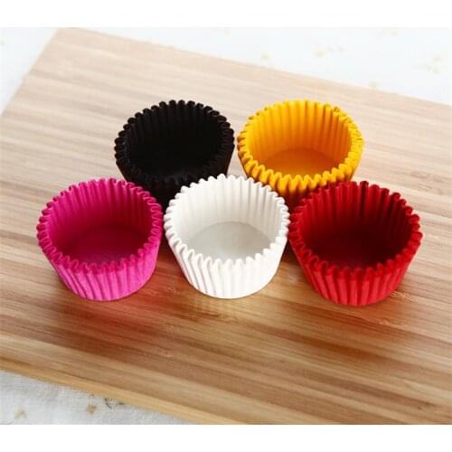 1000Pcs Hot Mini Colorful Paper Cake Cupcake Liner Baking Muffin Box Cup Case Party Tray Cake Mold Decorating Tools 25x21mm