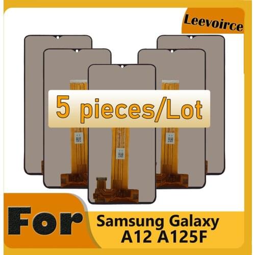 5 PCS 6.5"Original LCD For Samsung Galaxy A12 A125 LCD Display With Frame Touch Screen Digitizer For Samsung SM-A125F A125F/DS