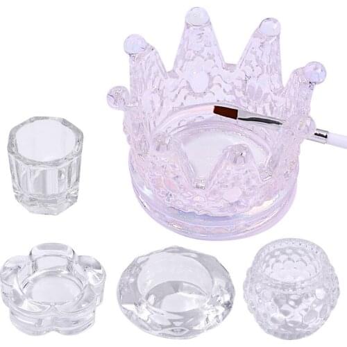 1Pc Acrylic Nail Cup Acrylic Powder Liquid Crystal Glass Dappen Dish Bowl Holder Container Equipment Nail Tool for Nail