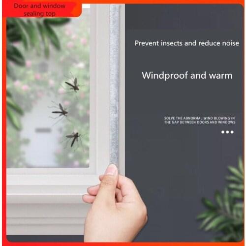 Freeshipping，Self-adhesive aluminum alloy door and window sealing strips, cabinet doors, dustproof, insectproof, and soundproof