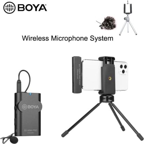 BOYA BY-WM4 PRO K3 K5 2.4GHz Wireless Microphone System Smartphones Video Mic for iOS Android tablets Laptops