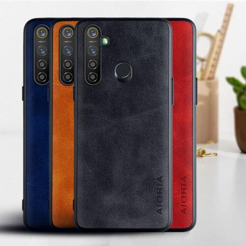 Case for OPPO Realme 5 Pro funda Luxury Vintage leather Skin hoesje phone cover for oppo realme 5 pro case coque capa business