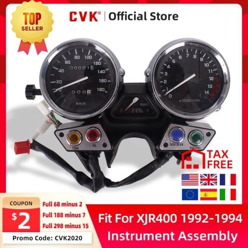 CVK Instrument Assembly Gauges Meter Cluster Speedometer Odometer Tachometer For YAMAHA XJR400 XJR 400 1992 1993 1994 92 93 94
