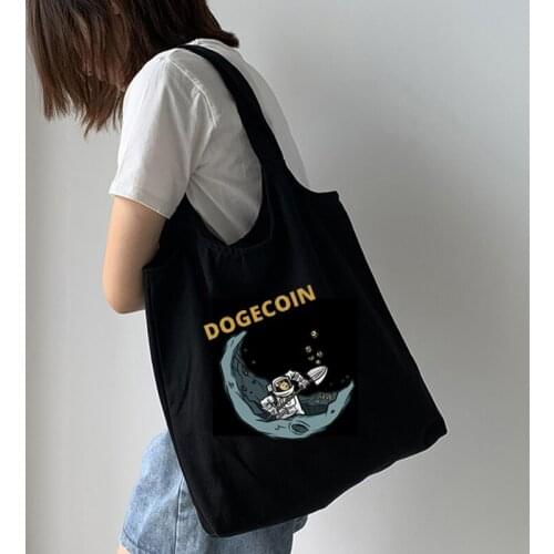 Canvas Bag Dog Cartoon Large Tote Bags for Women Vintage White Shoulder Bag Women Shopping Bags for Groceries Handbag Aesthetic