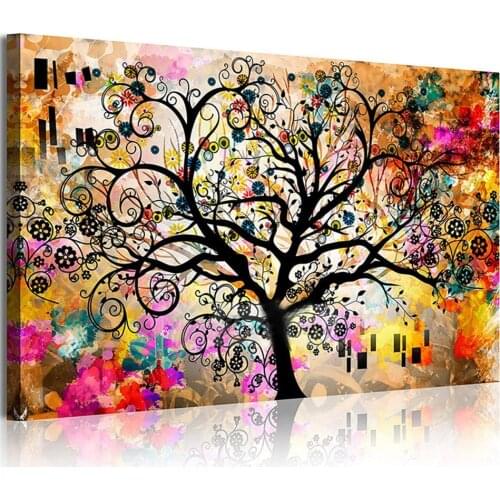 Full Square Round Drill Diamond Art 5D DIY Diamond Painting Abstract Colorful Life Tree Embroidery Cross Stitch Mosaic diamant