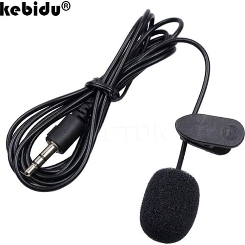 Kebidu Wholesale Universal 10pcs 3.5mm Mini Headset Microphone Lapel Lavalier Clip Microphone for Speaking Speech Lectures 1.5m