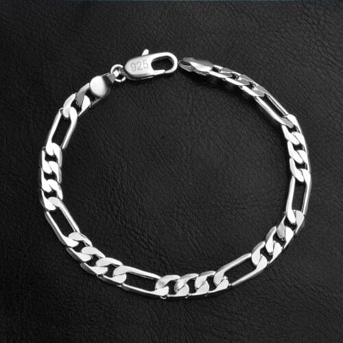 Korean silver plated mens jewelry fashion hip hop horsewhip bracelet fashion mens fashion couple Bracelet Fashion Jewelry