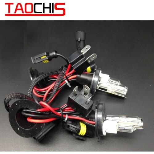 TAOCHIS 12V 35W H4-2 H4/H H4/L Hid Replacement Xenon Bulbs Lamp Headlight Conversion 4300k 5000k 6000k 8000k lights with Halogen