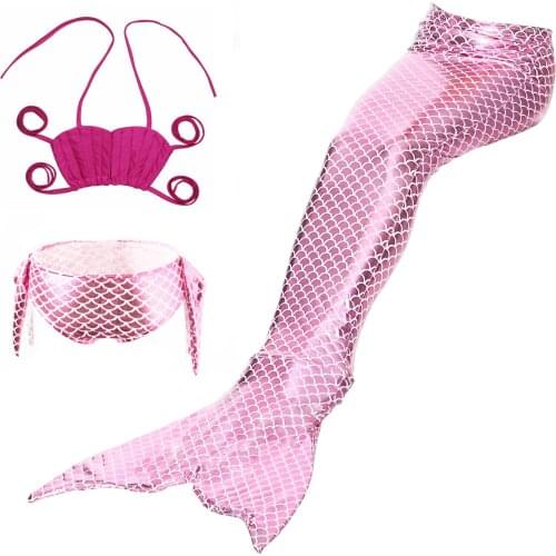 Summer Tankini Bikini Suit Baby Girls Vacation Beach Suit 3 Pieces Kids Cosplay Costume Swimmable Children Swimwear Set 3-8 Year