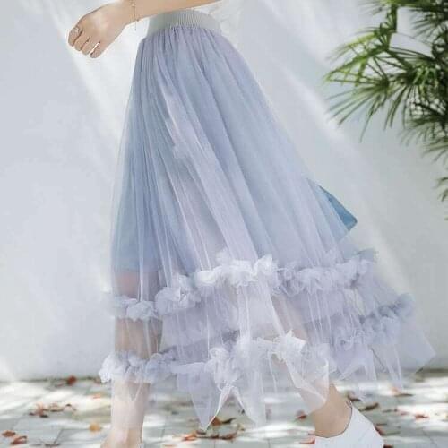 Little croaker Women's Fluffy Skirts