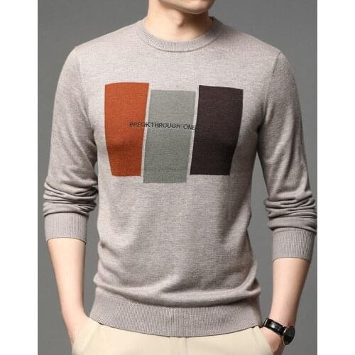Sweater Men 2020 New Fashion High End Designer Brand Knit Mens Wool Pullover Streetwear Crew Neck Casual Jumper Mens Clothing