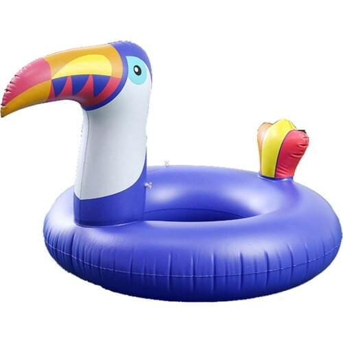 120/175CM Giant Inflatable Toucan Swimming Ring Adult Pool Float Circle Summer Water Fun Swimming Tube Air Mattress Boia Piscina