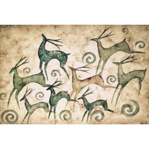 Mural deer The wooden puzzle 1000 pieces ersion jigsaw puzzle white card adult childrens educational toys