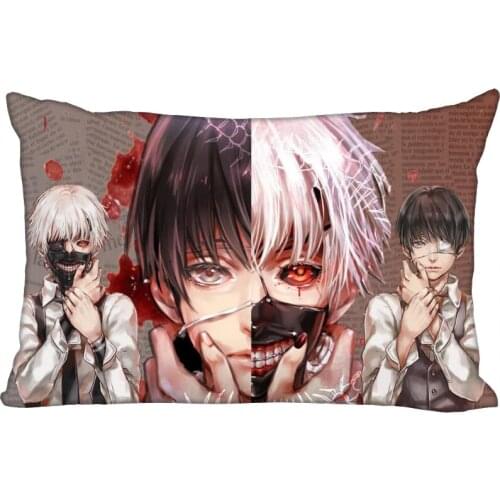 Custom Tokyo Ghoul High Quality Pillowcase 45x35cm(One Side) Rectangle Zipper Print Throw Wedding Decorative Pillowcase Cover