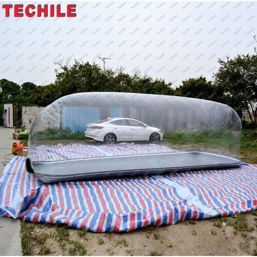 Clear inflatable Outdoor Car Storage capsule tent for display