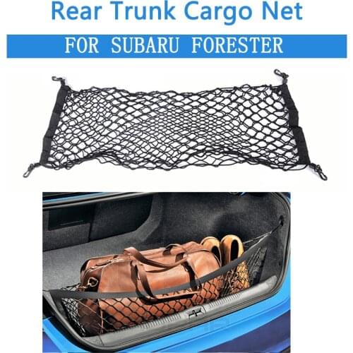 For Subaru Forester Rear Trunk Boot Cargo Net Mesh Storage Organizer Pocket Car Receive Arrange Standing Net 90cm*30cm
