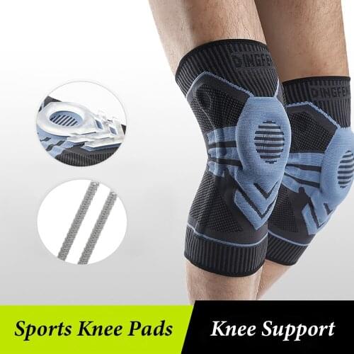 Silicone Kneepads Knee Protector Support Braces Sports Anti-skid Anti-collision Outdoor Cycling Basketball Running for Arthritis