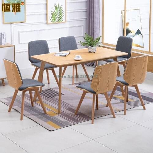 Nordic dining chair modern minimalist negotiation chair household solid wood back chair guest room chair sales office cafe loung