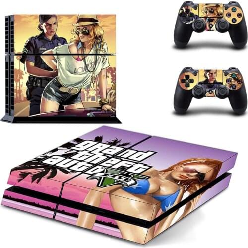 Grand Theft Auto GTA 5 PS4 Sticker Play station 4 Skin PS 4 Sticker Decal Cover For PlayStation 4 PS4 Console & Controller Skins