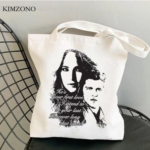 The Vampire Diaries shopping bag canvas recycle bag shopper bolsas de tela reusable jute bag bag sac cabas reciclaje custom