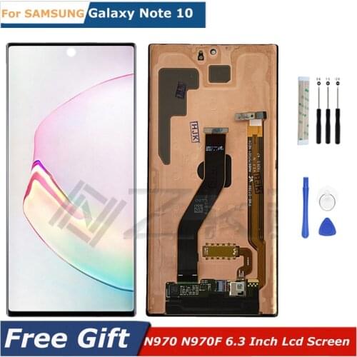 Super Amoled For Samsung Galaxy Note 10 LCD Display Replacement Touch Screen With Tool N970F Frame N9700 5G Digitizer Assembly