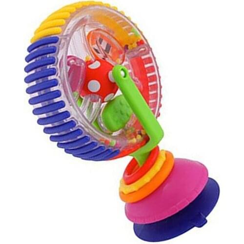 Sucker Wheel Rotating Ferris Rotating Windmill Rattle Baby Infant Highchair Toy