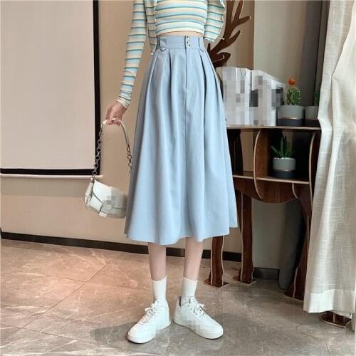 ZG1828 Sping summer 2021 new fashion temperament big swing High waist skirt women A word skirt cheap wholesale