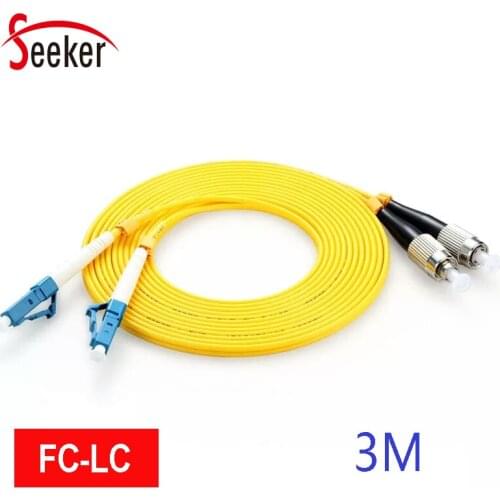 10pcs/lot 3M FC-LC Patch Cord Duplex 2.0MM 3.0MM Simplex Mode Optic Fiber Cable UPC FC-LC Fiber Jumper Cable