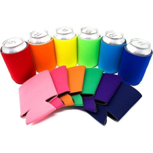 5pcs Beer Sleeves Camping Can Cup Soda Cover Neoprene Drink Cooler Portable Bottle Outdoor Sleeve for Party Wedding Birthday