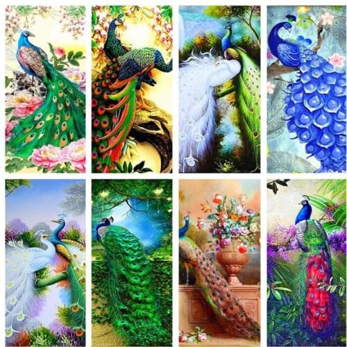 5D Diamond Embroidery Anmial Peacock Cross Stitch DIY Diamond Painting landscape Diamond Mosaic rhinestones Home Decor love gift
