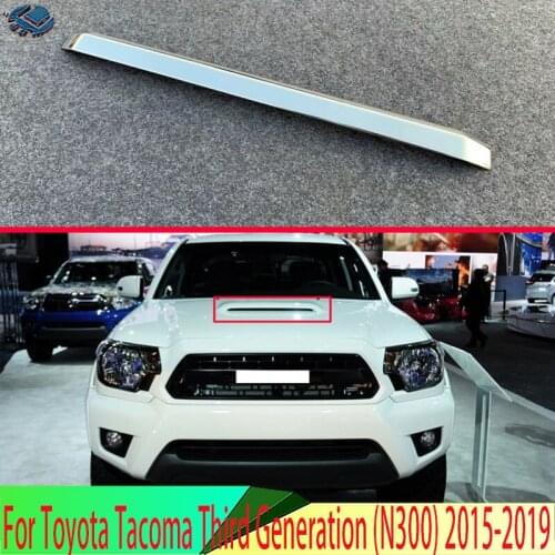 For Toyota Tacoma Third Generation (N300) 2015-2019 Car Accessories ABS Chrome Front Hood Bonnet Grill Lip Mesh Trim Cover