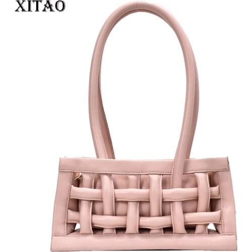 XITAO Hollow Out Shoulder Bags Fashion New Women Weaving Niche Designer Fashion Underarms 2021 Autumn Minority WMD2887