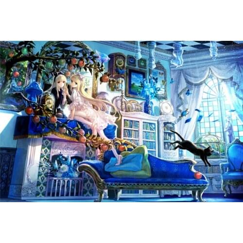 Cat in the sky The wooden puzzle 1000 pieces jigsaw puzzle white card adult childrens educational toys