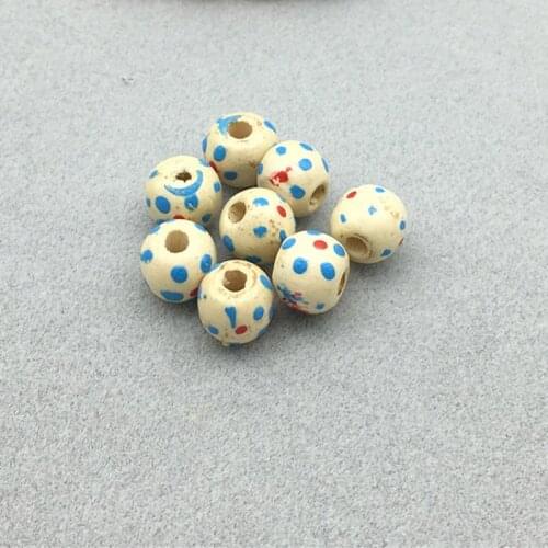 DIY Round Shape Colorful Natural Wooden Beads 10mm Ball Fashion Jewelry Bracelets Making Wood Beads for Children Jewelry Making