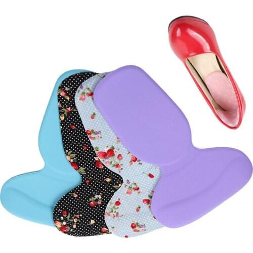 Two In One Heel Sticker Thick Heel Pad Gel Insoles Cushion Adhesive Lady High Heel Insoles T Shape Shoes Sticker Inserts